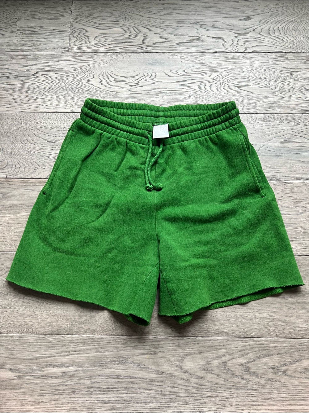 TNA Cozy Boyfriend Green Drawstring Shorts